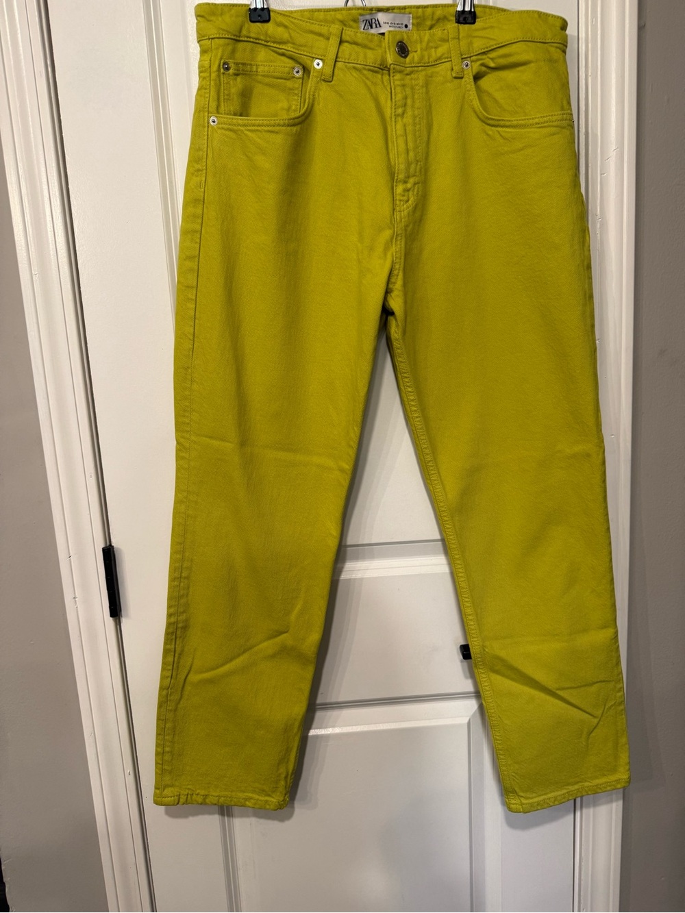 ZARA High-waist lime slim fit jean
